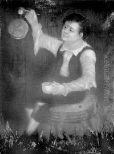 Boy Blowing A Bubble