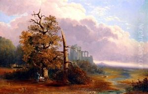 Landscape With Ruin, Figures In The Foreground Landscape With Ruin, Figures In The Foreground