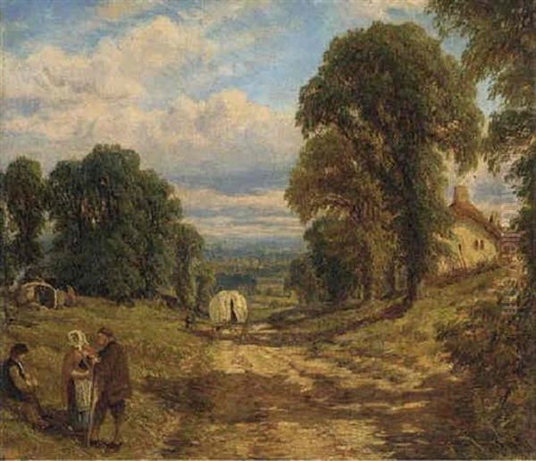 Tinkers In A Wooded Landscape - view 1