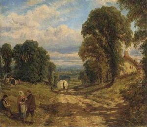 Tinkers In A Wooded Landscape