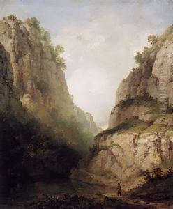 Landscape With A Fisherman At The Foot Of A Deep Gorge