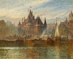 Amsterdam - Blick Auf Den Nieuwe Markt by Henry Thomas Dawson