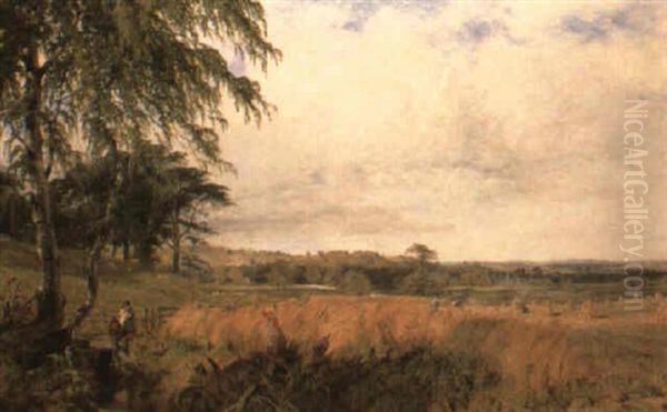 Harvesters In An Extensive Landscape - view 1