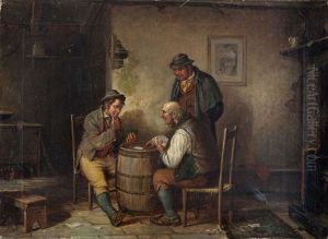 'the Card Game' And 'discussing The Home Rule Question' by Septimus Dawson
