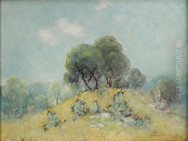 Hillside With Cactus - view 1