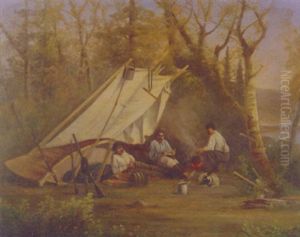 Hunters Camp At Dinner Time by Forshaw Day