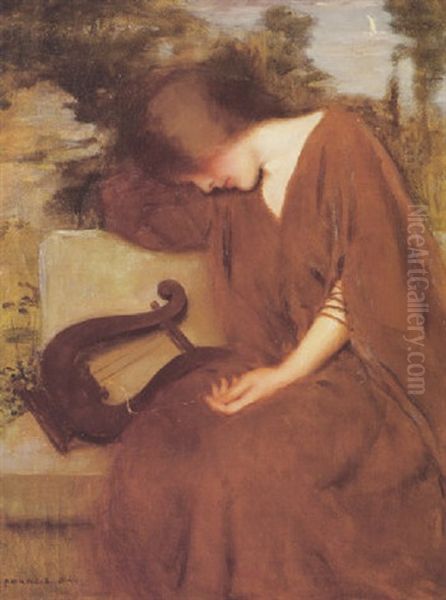 Woman With A Harp - view 1