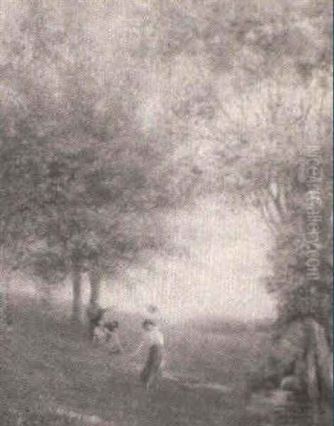 Figures In An Idyllic Landscape - view 1