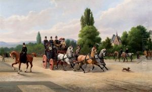 Paseo En Calesa by Auguste Henri Louis de Clermont
