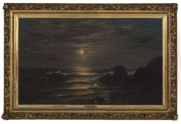 Moonlit Seascape - view 1