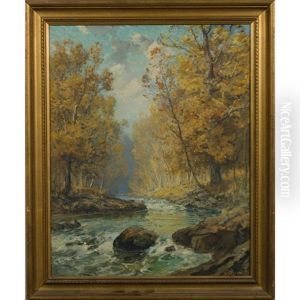 Landscape Depicting A Stream Landscape Depicting A Stream