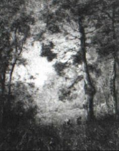Figures By The Edge Of The Woods, Autumn by Franklin B. De Haven