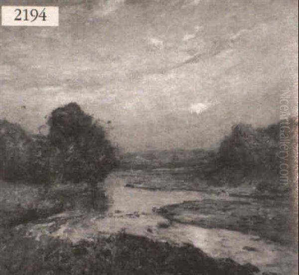 Spring Landscape With Stream - view 1