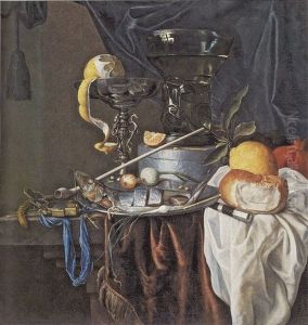 Winter Sunset by Jan Jansz de Heem the Younger