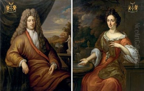 Portrait Of A Nobleman, Of The Asch Van Wijck Family (+ Portrait Of An Elegant Lady; Pair) - view 1
