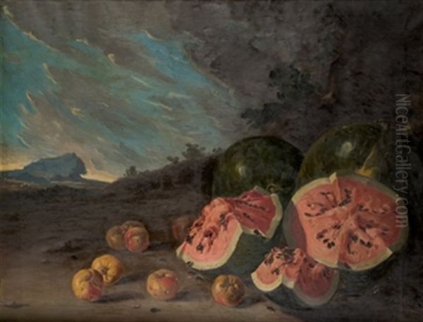 Bodegon Con Sandias Y Membrillos - view 1
