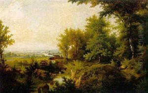Sommertag. Waldlandschaft Mit Muhle