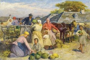Melon Market by Lajos Deak Ebner