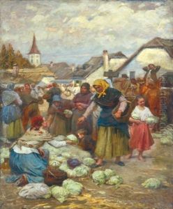 Vegetable-market by Lajos Deak Ebner