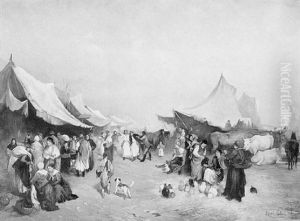 Markttag In Szolnok by Lajos Deak Ebner