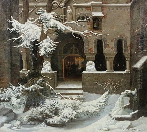 Monastery In Winter - view 1