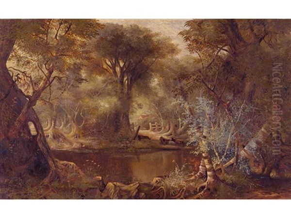 Cattle In A Stream - view 1