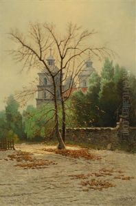 A Winter Day, Santa Barbara Mission, California by Edwin Deakin