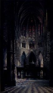A Church Interior by Edwin Deakin