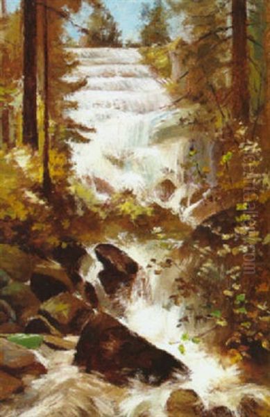 Mountain Waterfall - view 1