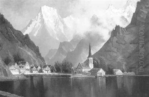 Village In The Swiss Alps - view 1