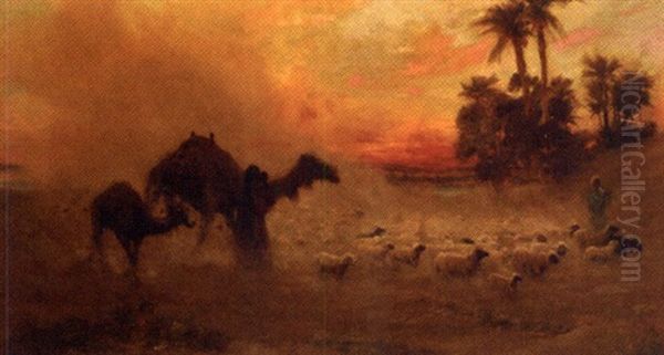 Herding Sheep By The Nile - view 1