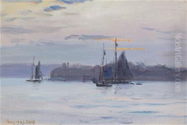 Sailboats At Dusk - view 1