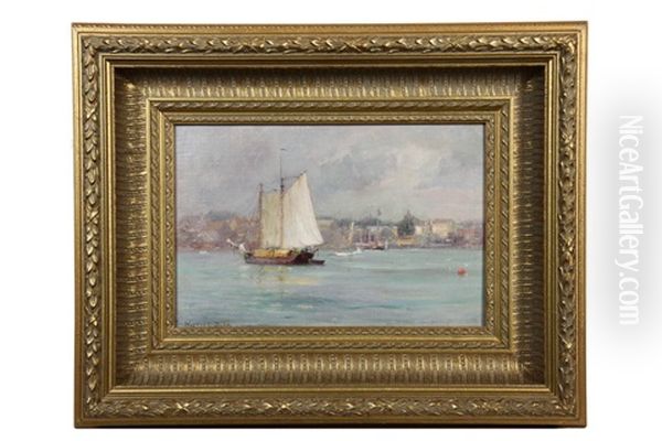 Schooner In Gloucester Harbor - view 1