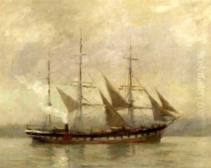 Coming Into Shore With Tugboat by Walter Lofthouse Dean