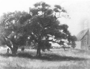 Landscape With Trees, Figures And Barn Landscape With Trees, Figures And Barn