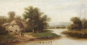 Figures In A River Landscape Figures In A River Landscape