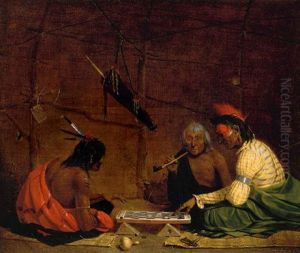 Winnebagos Playing Checkers, 1842 by Charles Deas