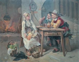 Scene Galante A La Cuisine by Georges Appert