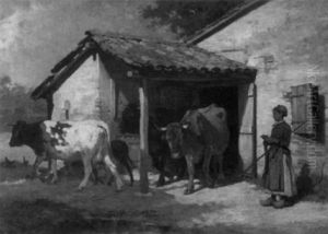 Going To Pasture by Edouard Bernard Debat-Ponsan