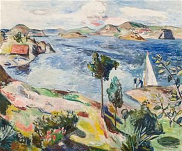 Skjaergardslandskap Med Seilbat - view 1