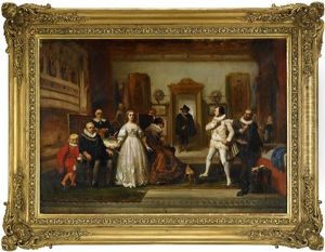 Scen Ur Bruden Av Lammermoor Av Sir Walter Scott by Francois-Hippolyte Debon