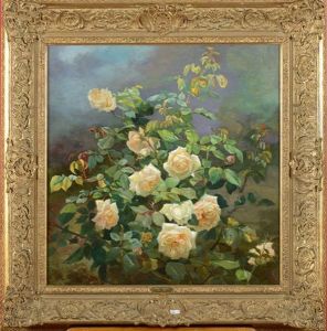 Gerbe De Roses Blanches by Alexandre Debrus