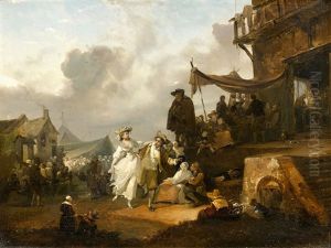 Scene De Noces Villageoises by Philibert-Louis Debucourt