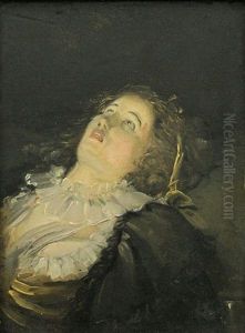 Petit Tete De Femme - Jeune Femme Evanouie by Philibert-Louis Debucourt