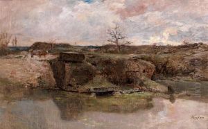 Paysage Au Crepuscule by Adolphe Appian