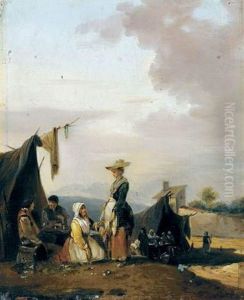 Les Cabarets Ambulants by Philibert-Louis Debucourt