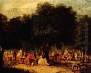 Le Dejeuner Sous Les Arbres (la Fete Des Loges) by Philibert-Louis Debucourt