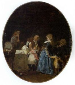 Besuch Bei Der Grosmutter by Philibert-Louis Debucourt