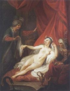 Femme Surprise A Sa Toilette by Philibert-Louis Debucourt