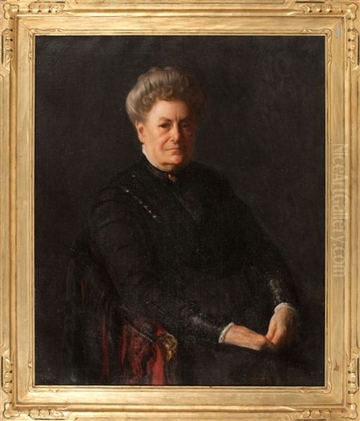 Portrait Of A Woman Dressed In Black - view 1